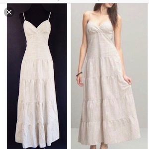 Banana Republic tiered linen patio dress